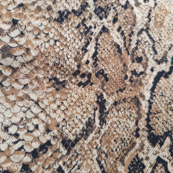 Reformation Peyton Snake Skin Python High Rise Boot Cut Denim Jeans - Picture 6 of 10